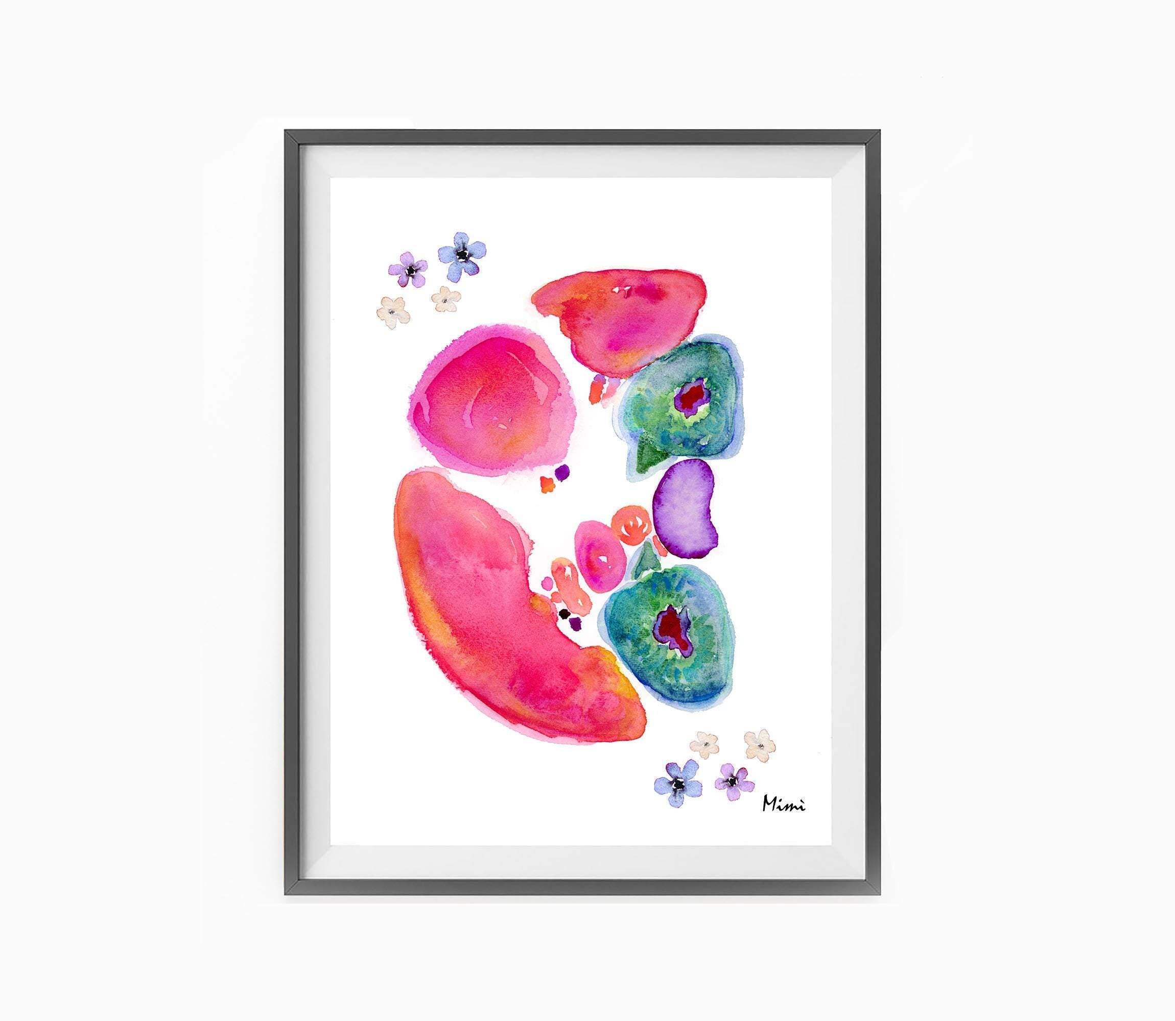 Abdomen Cross Section Watercolor Print Image 3