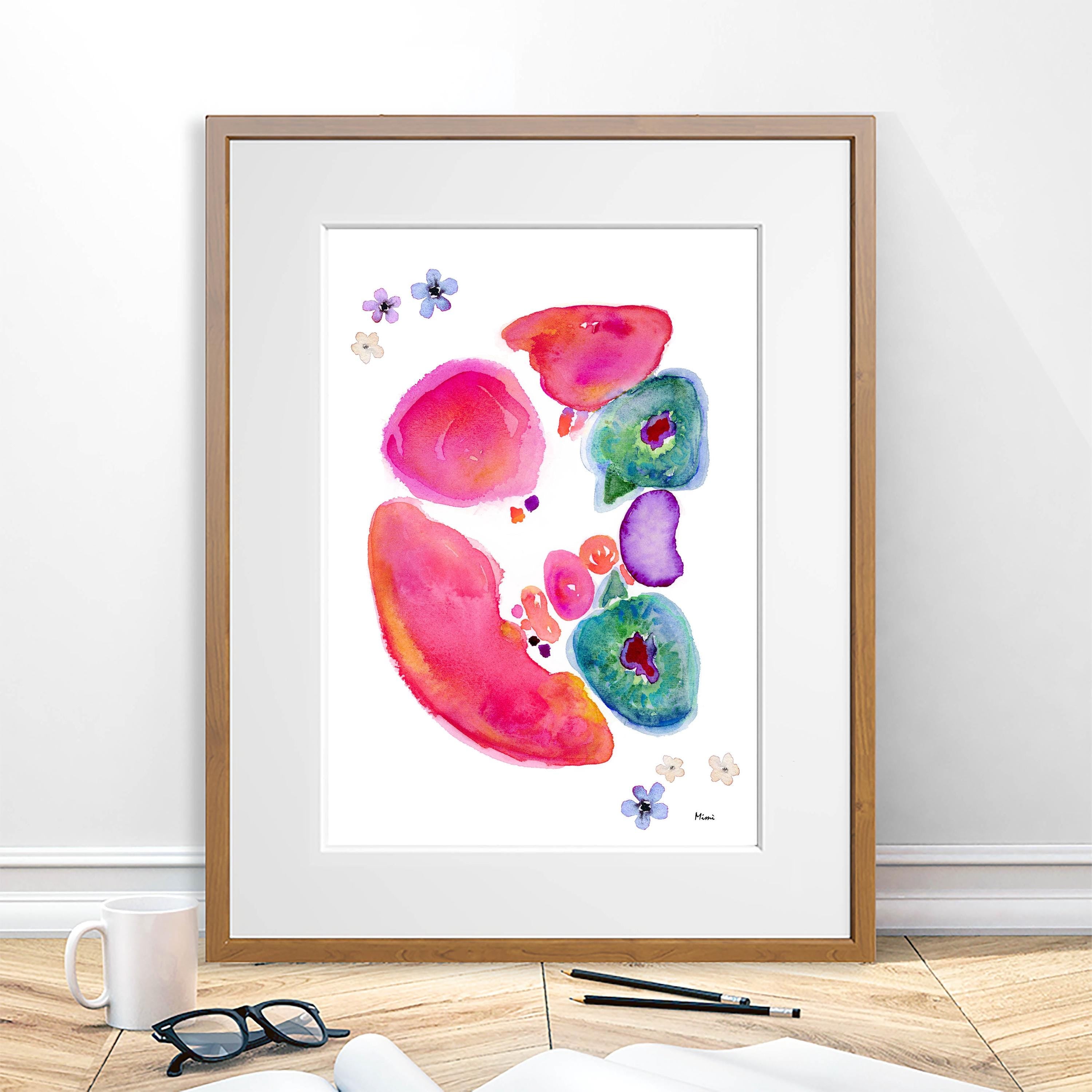 Abdomen Cross Section Watercolor Print Image 4