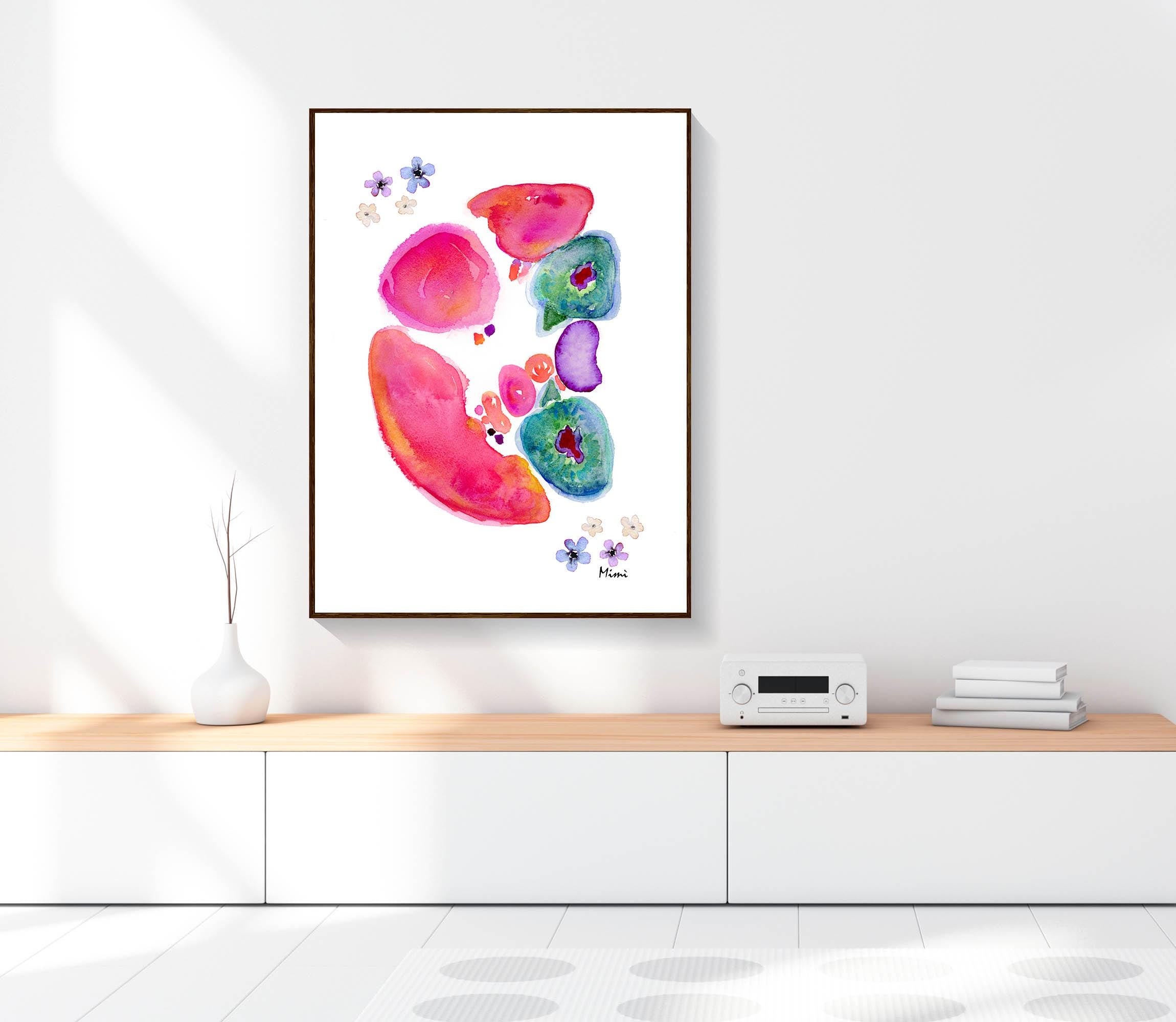 Abdomen Cross Section Watercolor Print Image 5