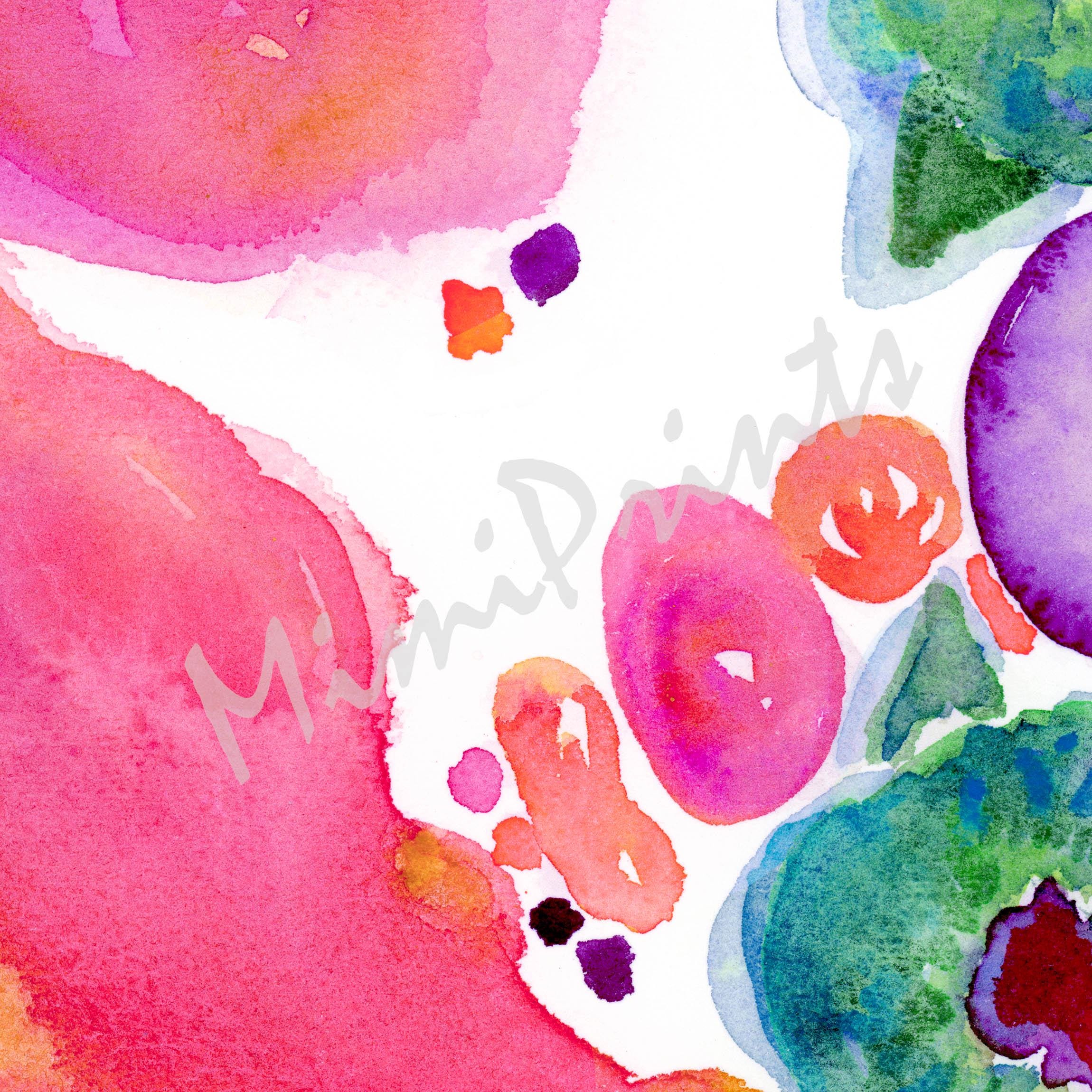 Abdomen Cross Section Watercolor Print Image detail