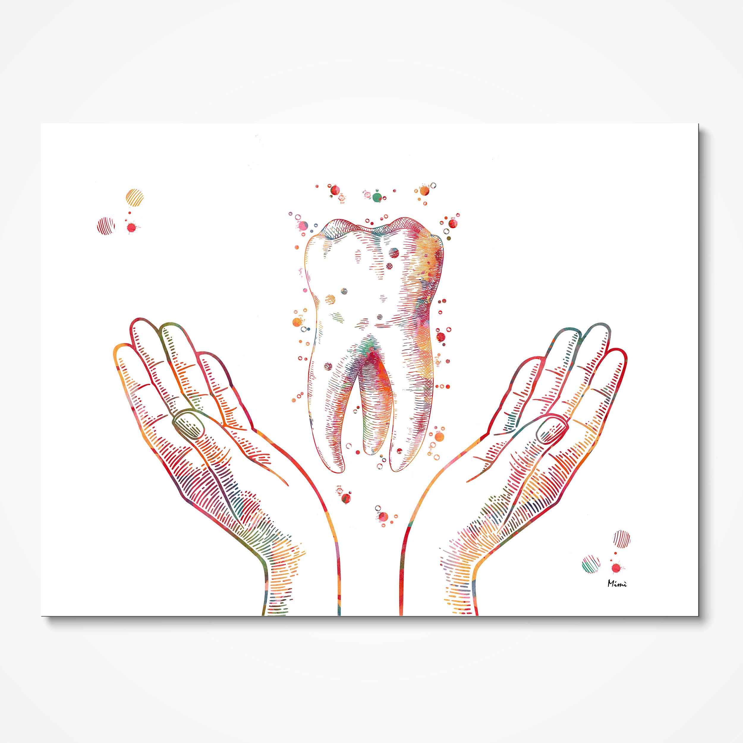 Dental Care Watercolor Print Web Image n. 1