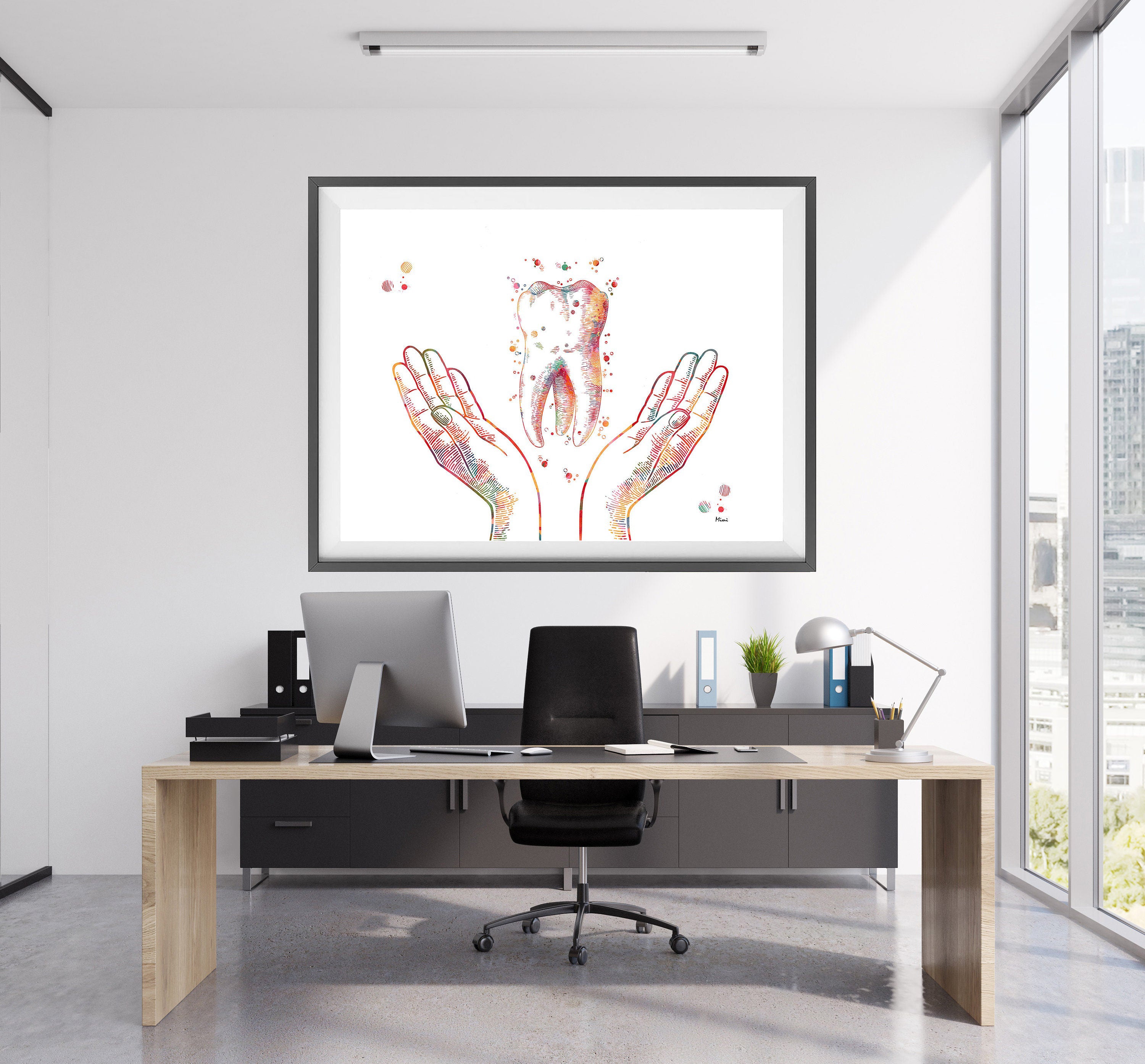 Dental Care Watercolor Print Web Image n. 3