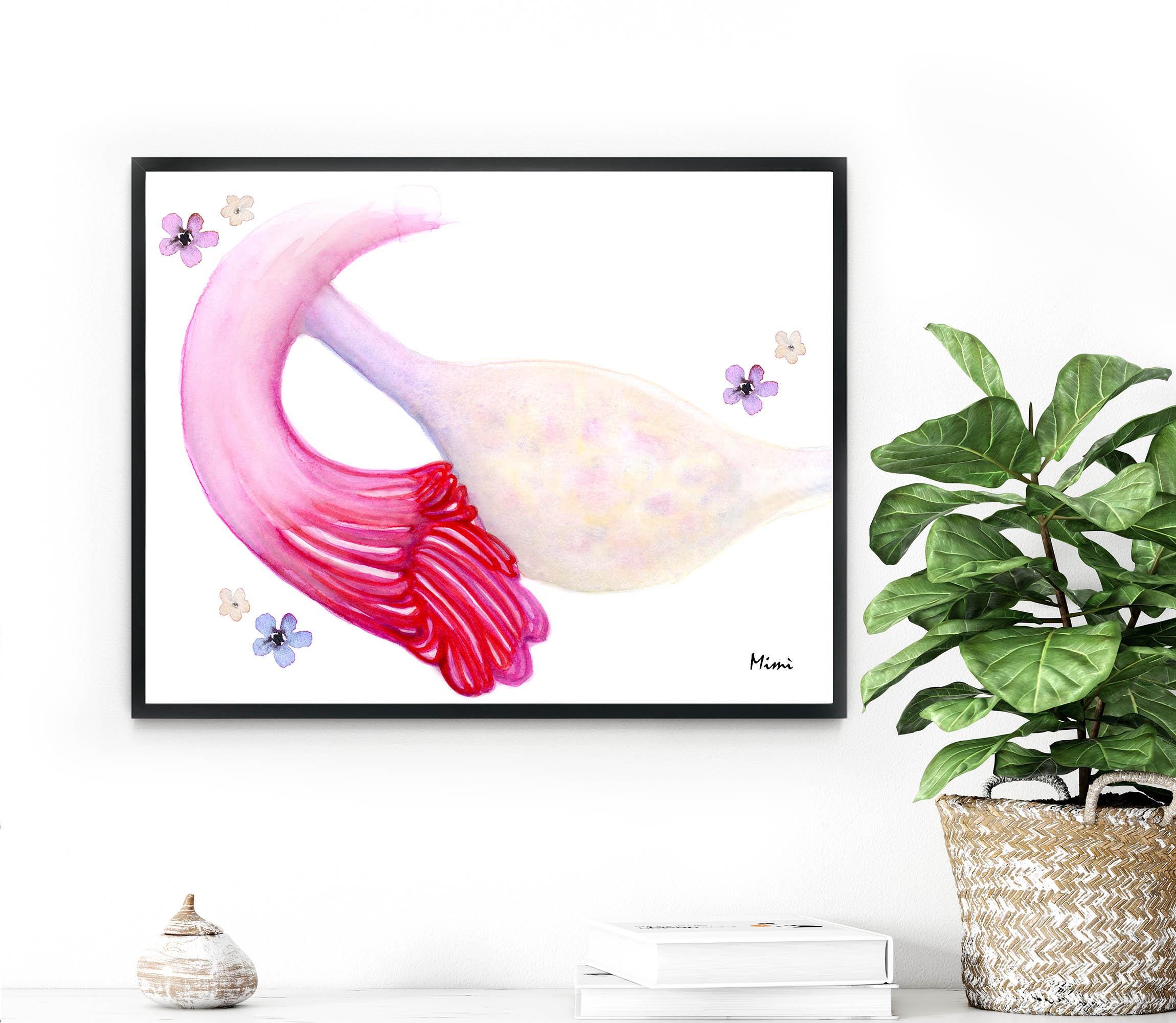 Ovary And Fimbriae Watercolor Print Image 2