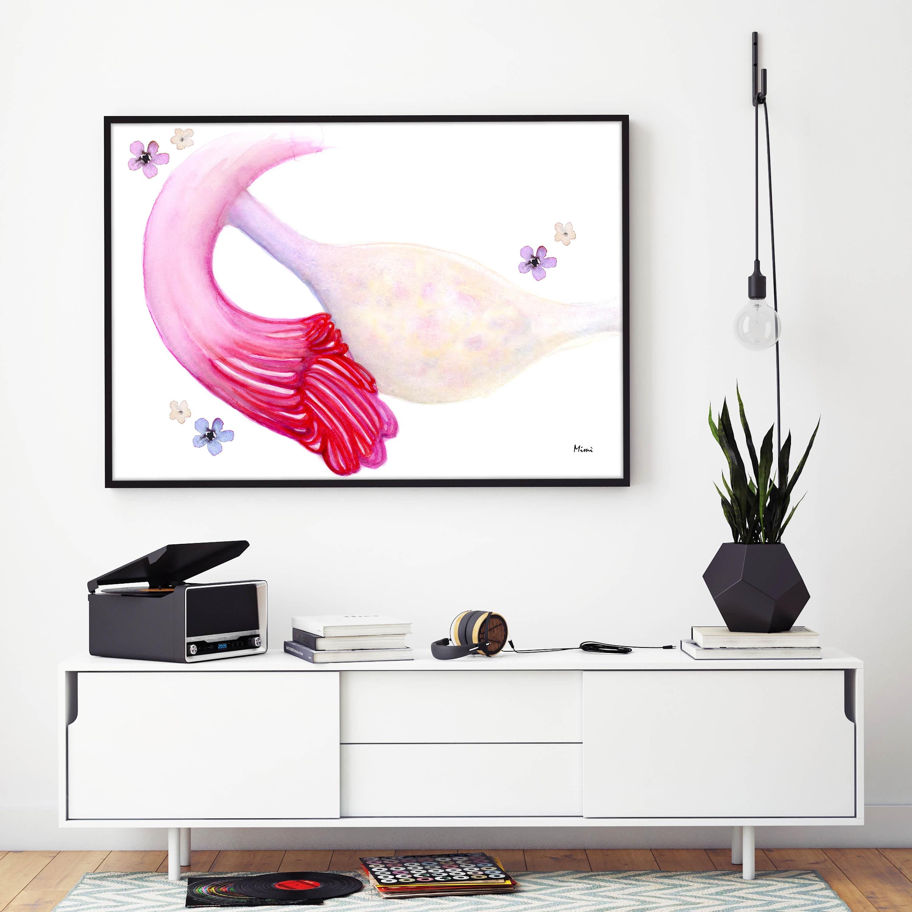 Ovary And Fimbriae Watercolor Print Image 3