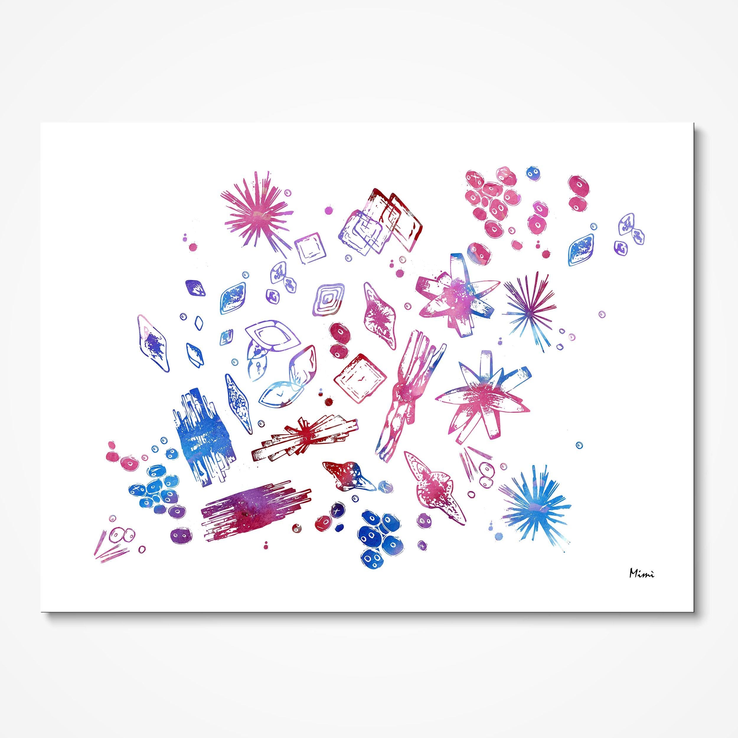 Urine Crystals Watercolor Print listing image 1