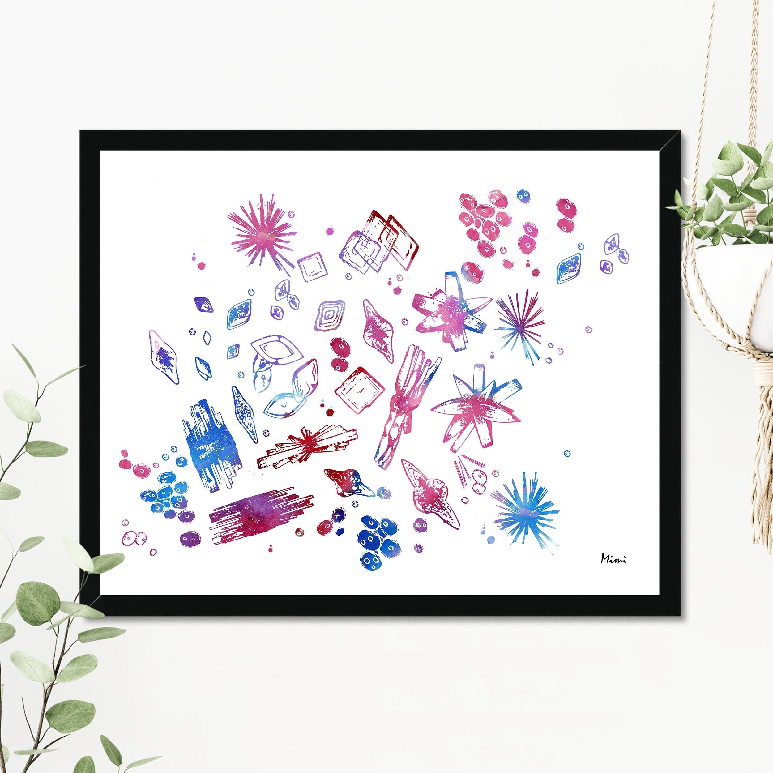 Urine Crystals Watercolor Print listing image 2