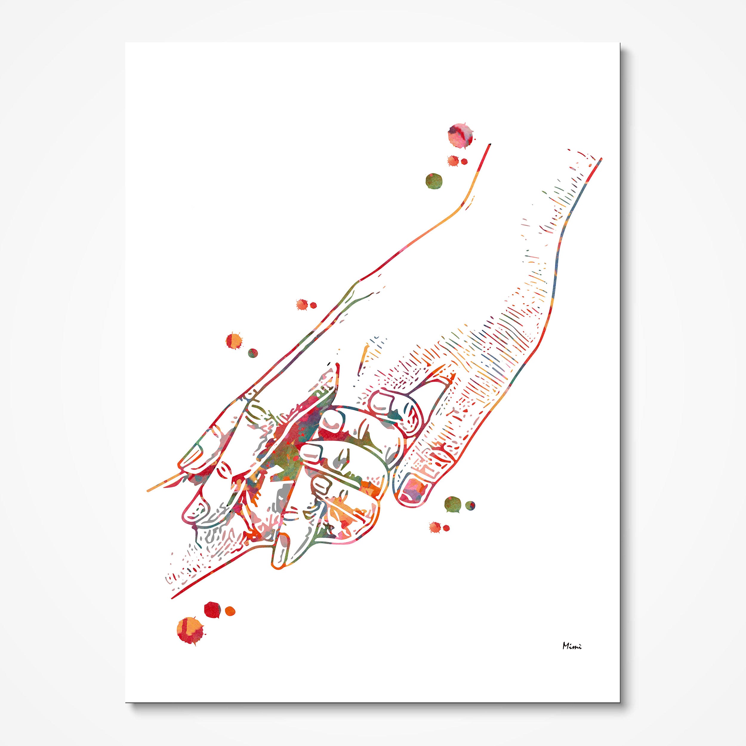 Newborn Baby Hand Holding Mother hand Print Listing Image 1