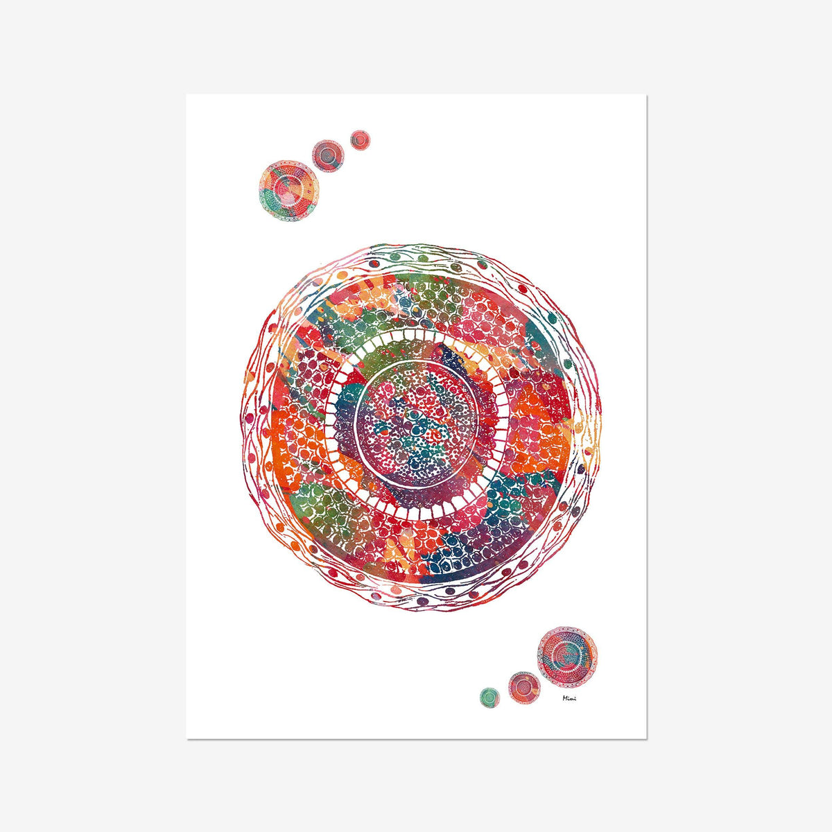 Hair Anatomy watercolor art print for dermatology clinic wall decor