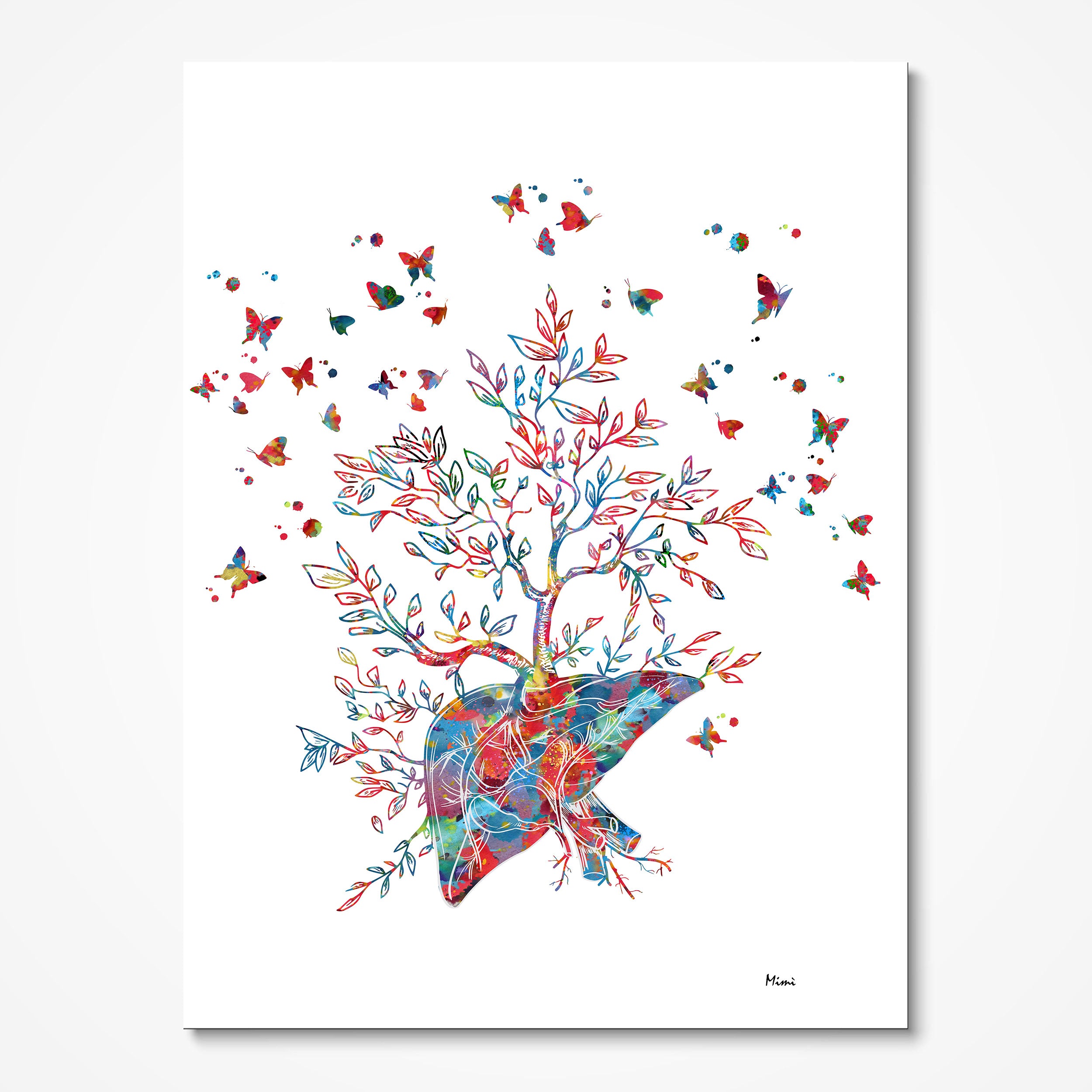 Liver Tree Of Life Watercolor Print Image 1