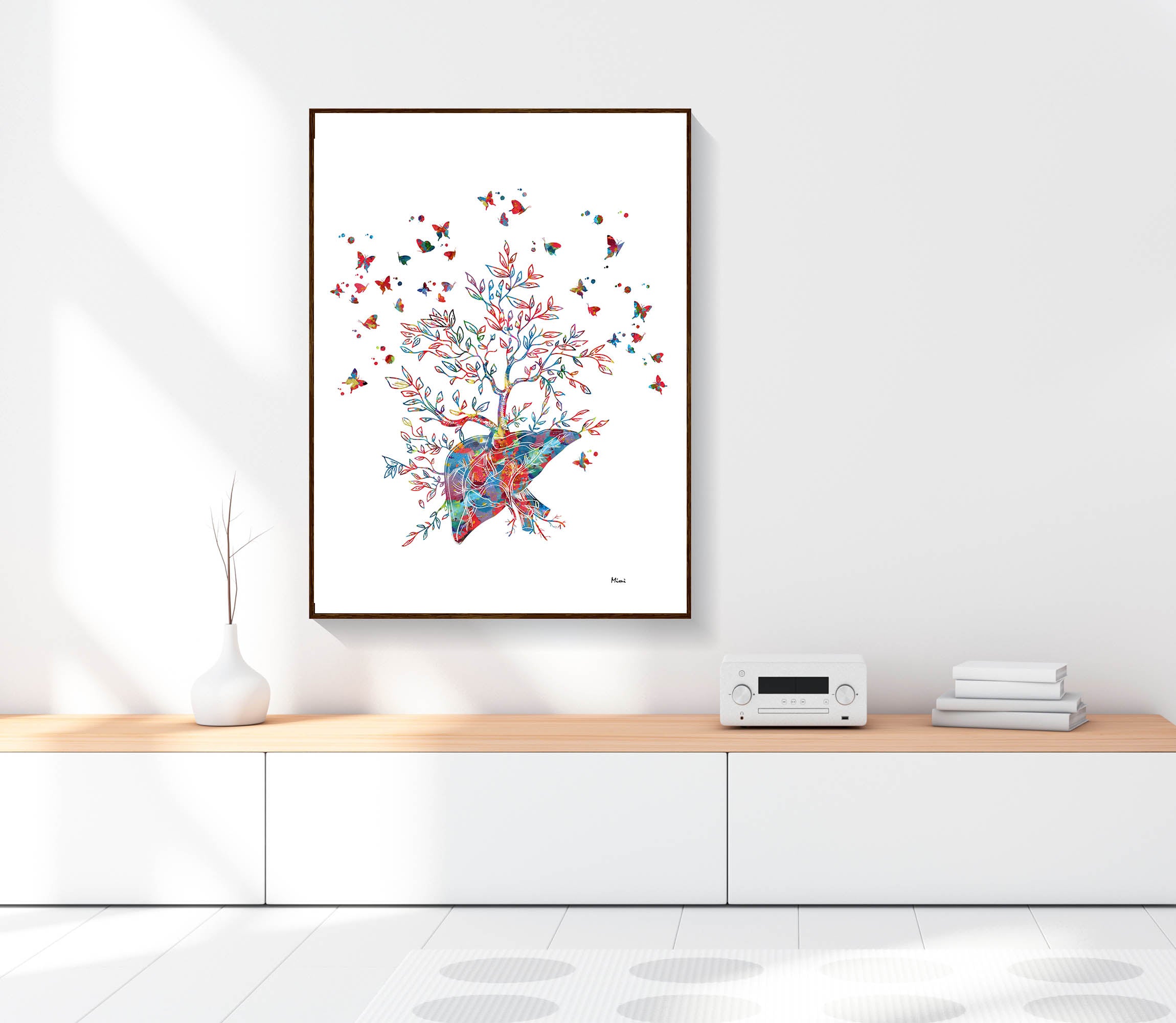 Liver Tree Of Life Watercolor Print Image 3