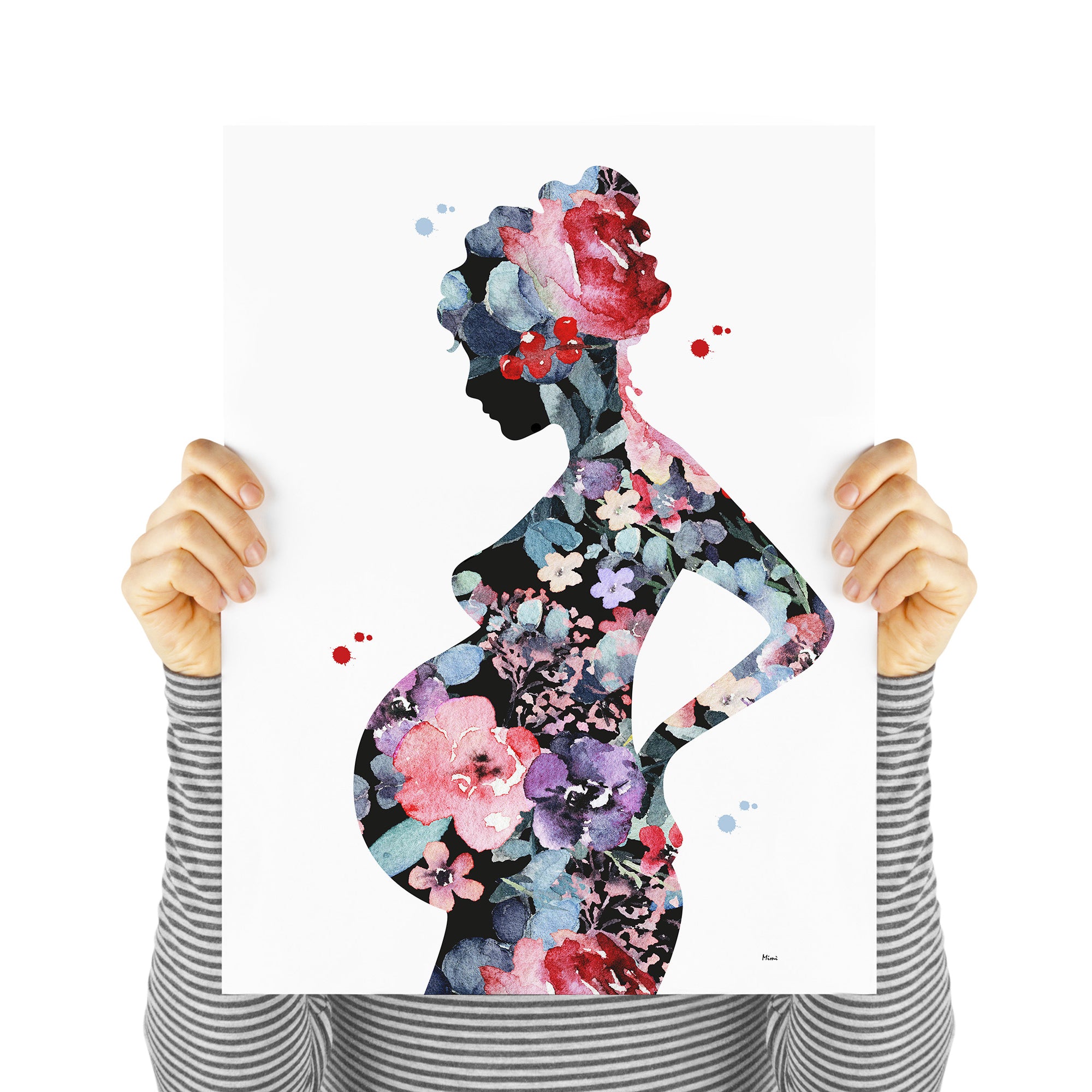pregnancy print in floral style image 2
