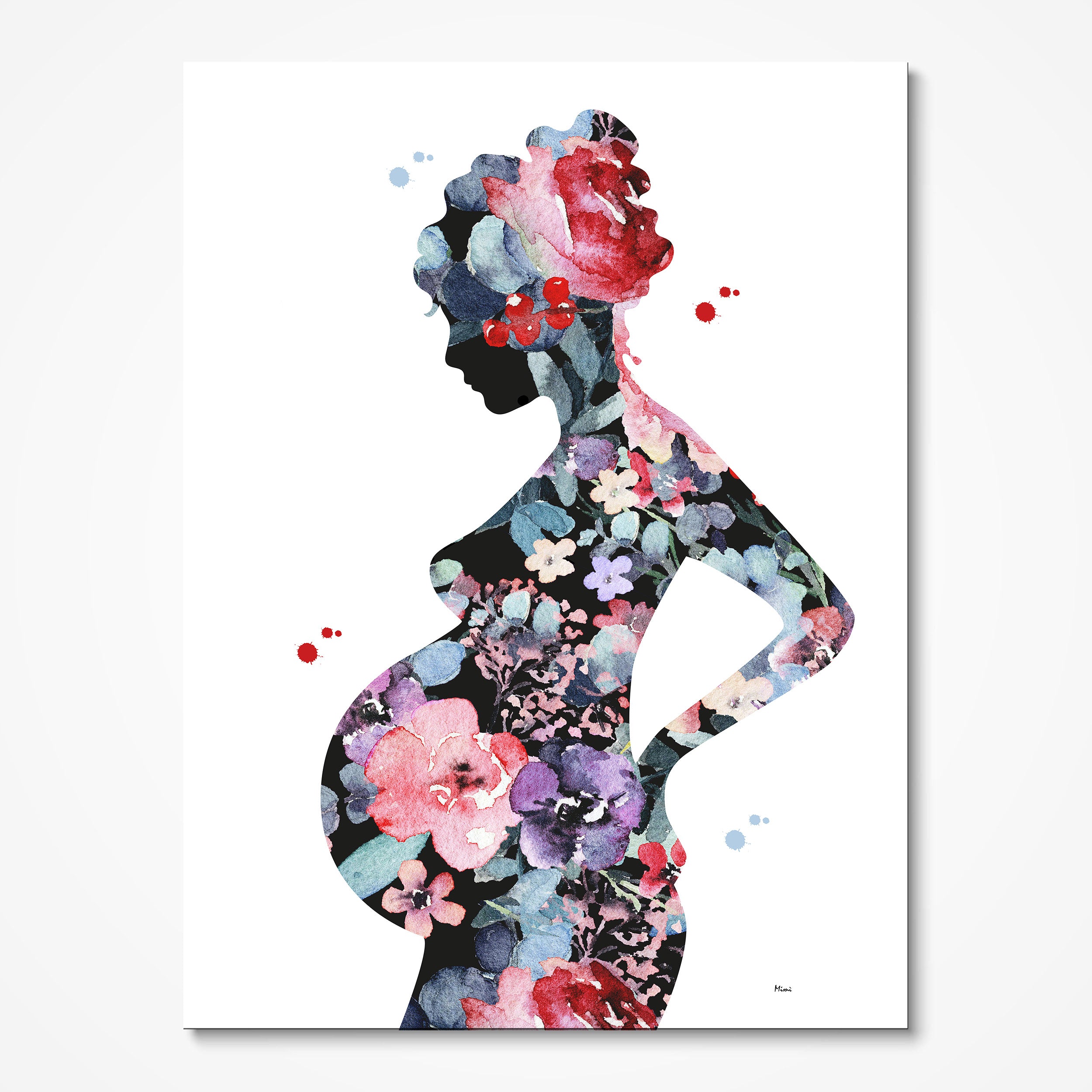 pregnancy print in floral style image 1