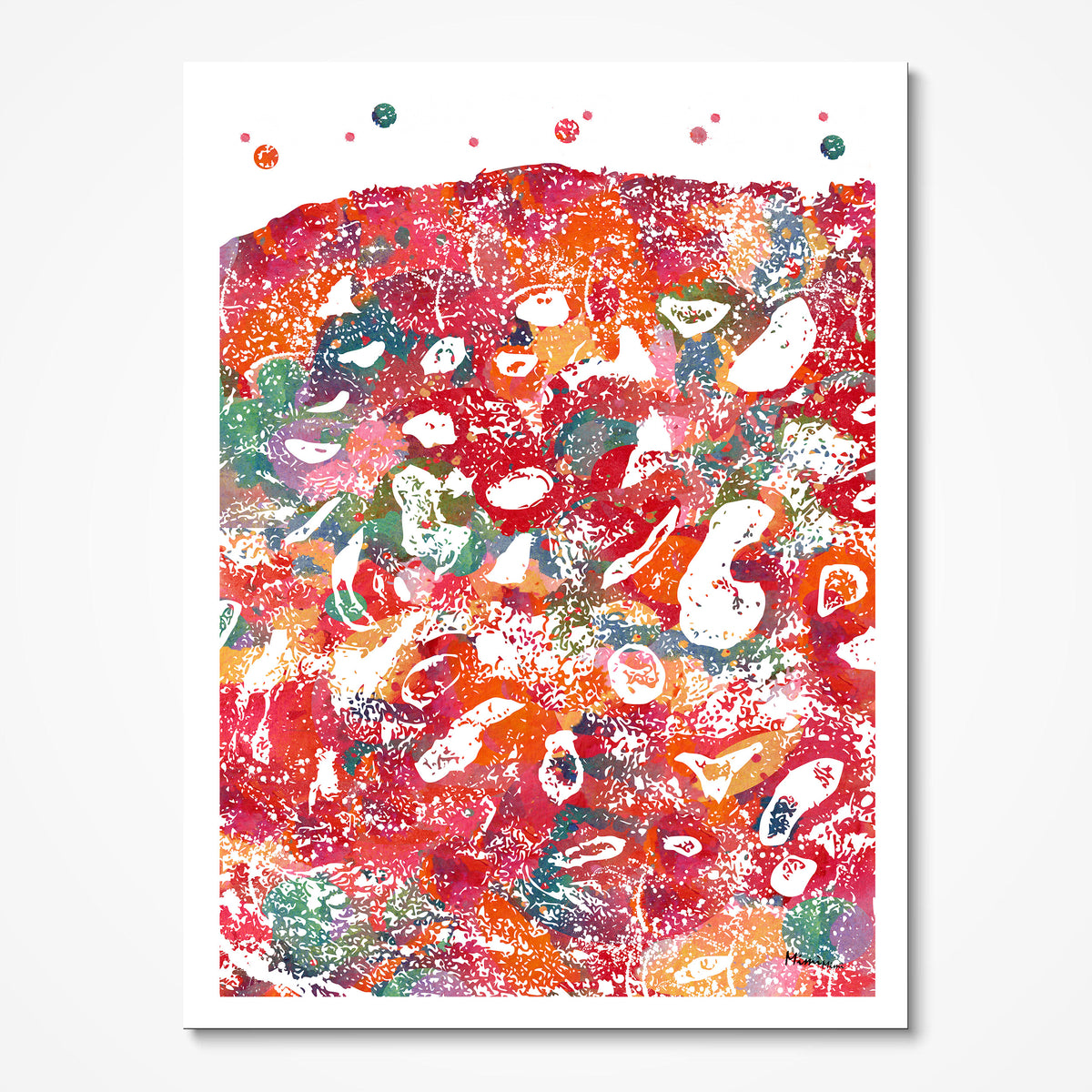 Uterine Lining (Endometrium) watercolor art print for OB-GYN clinic wall decor