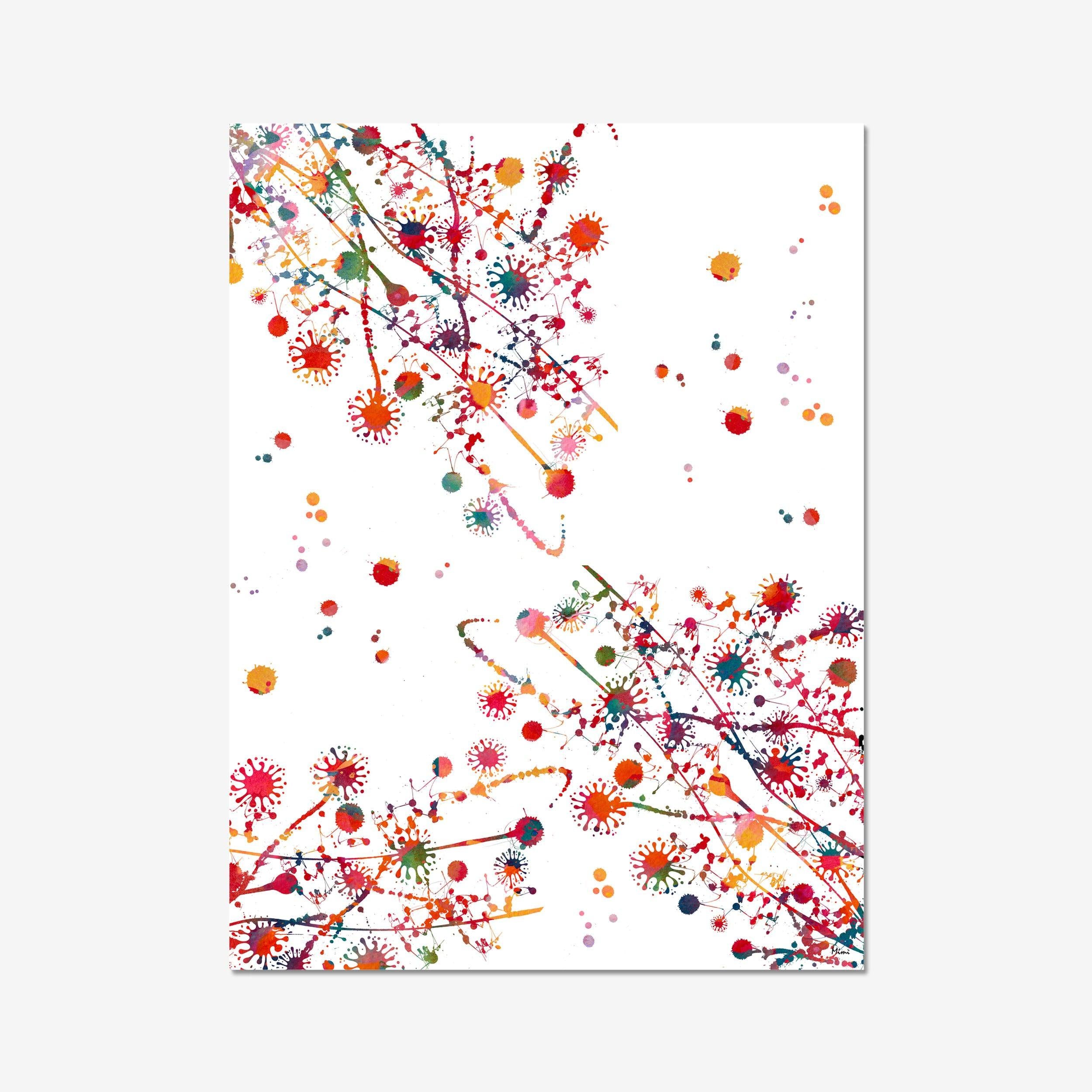 Histoplasma Science Art Print Fungi Bacteria Parasites Watercolor Biology Art Illustration