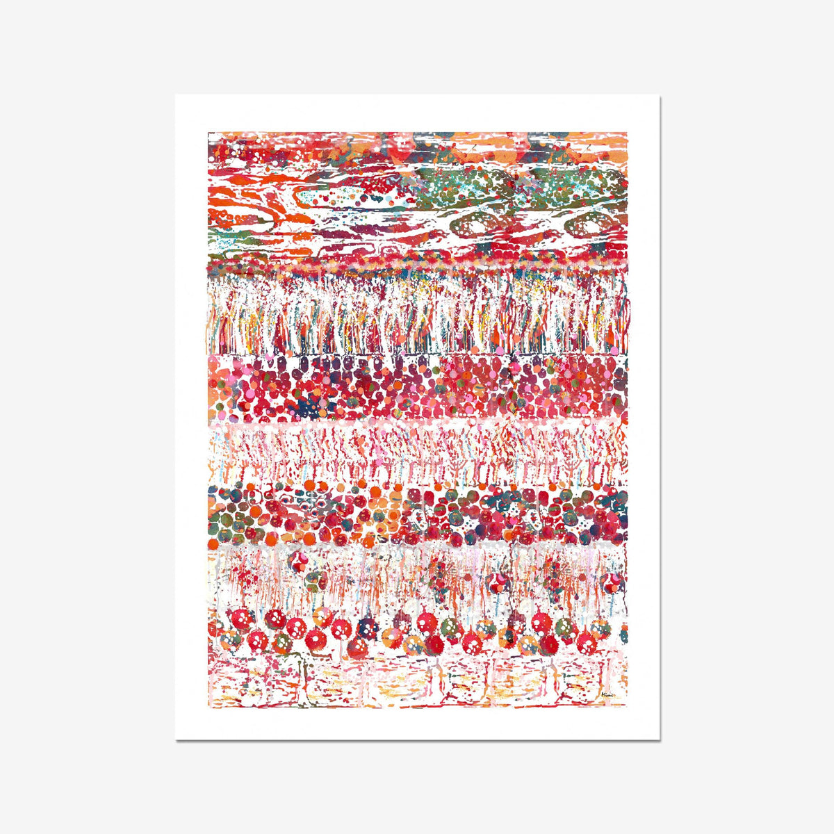 Eye Anatomy & Retina Layers watercolor art print for optometry clinic wall decor