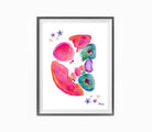 Abdomen Cross Section Watercolor Print Image 3