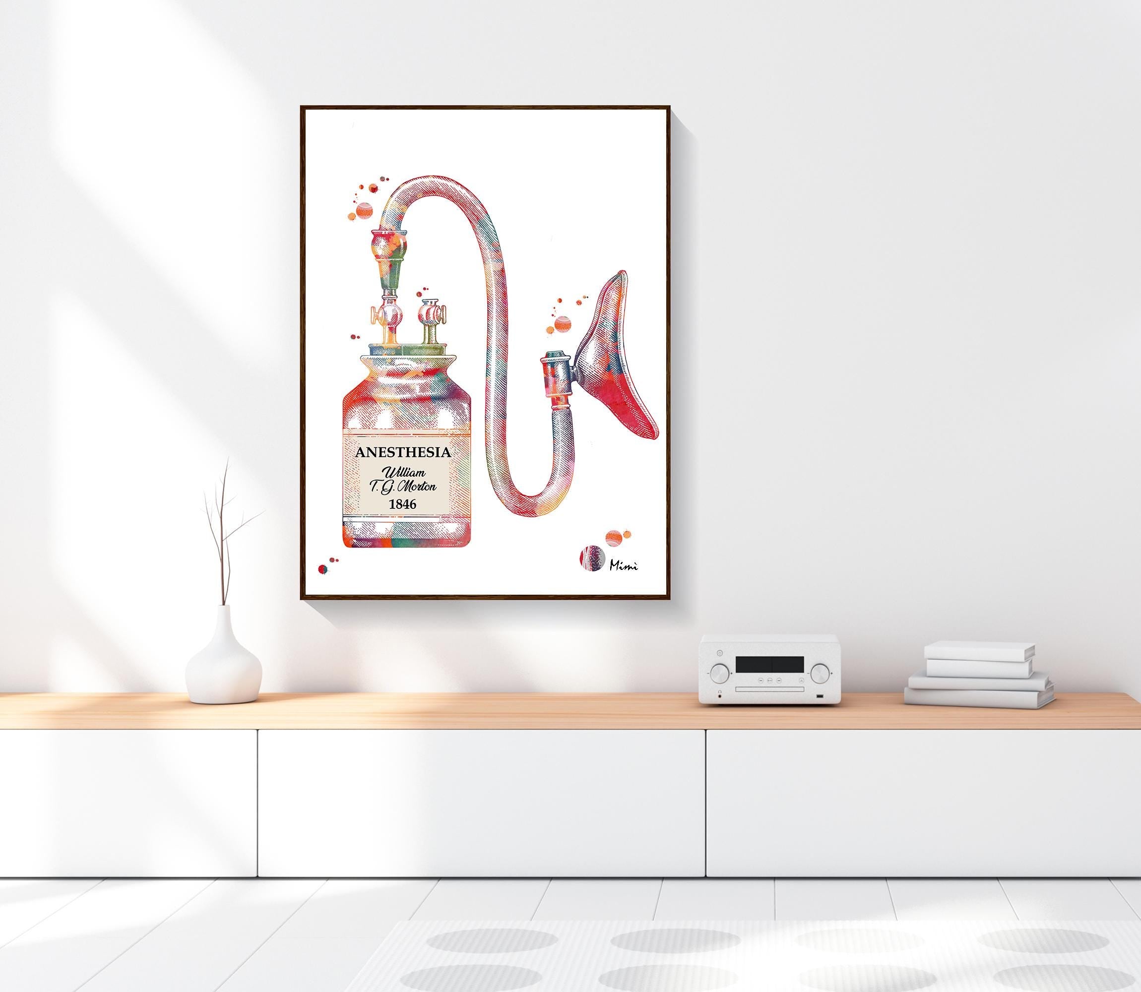 Anesthesia Watercolor Print Image 3