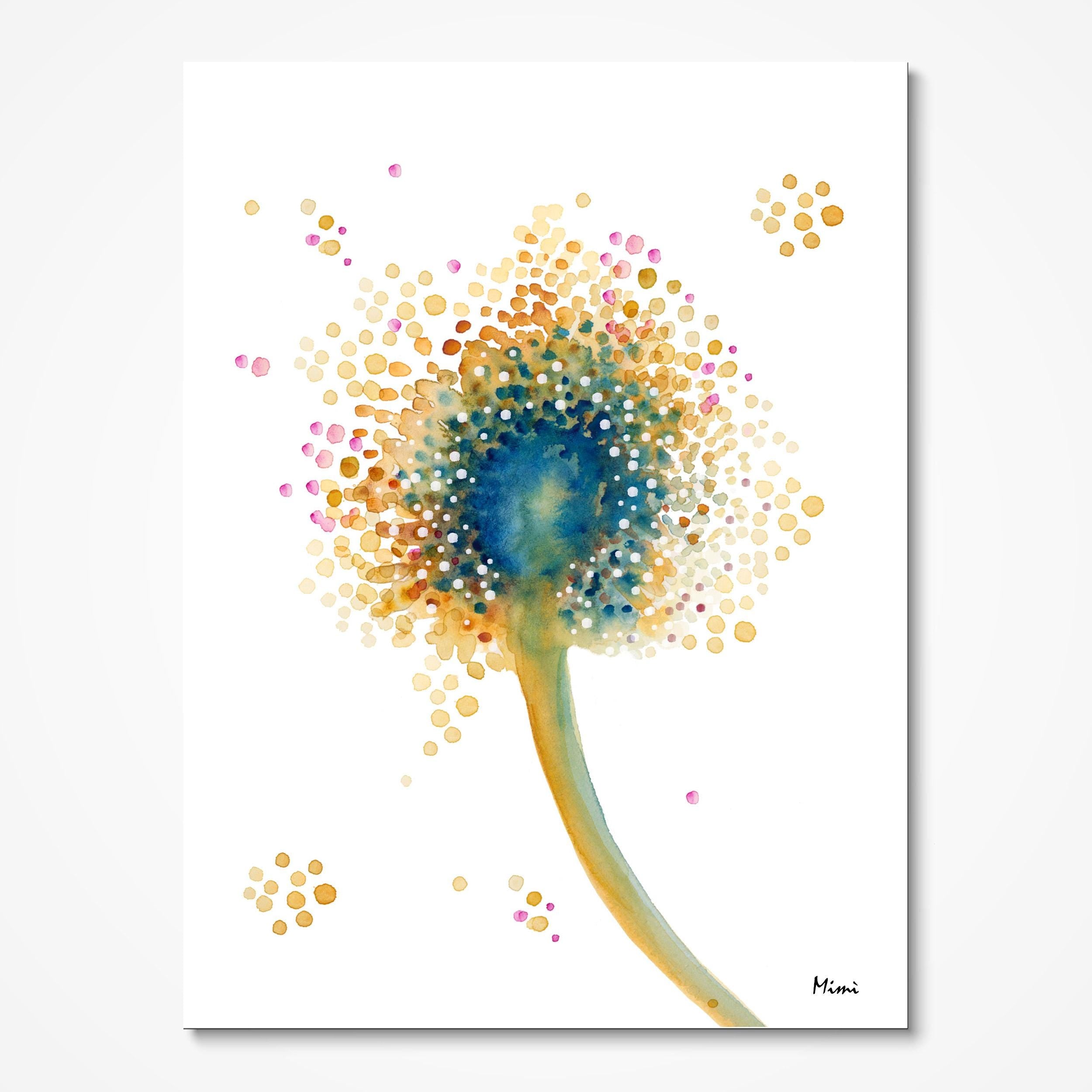 Colorful Aspergillus fumigatus painting with a white background