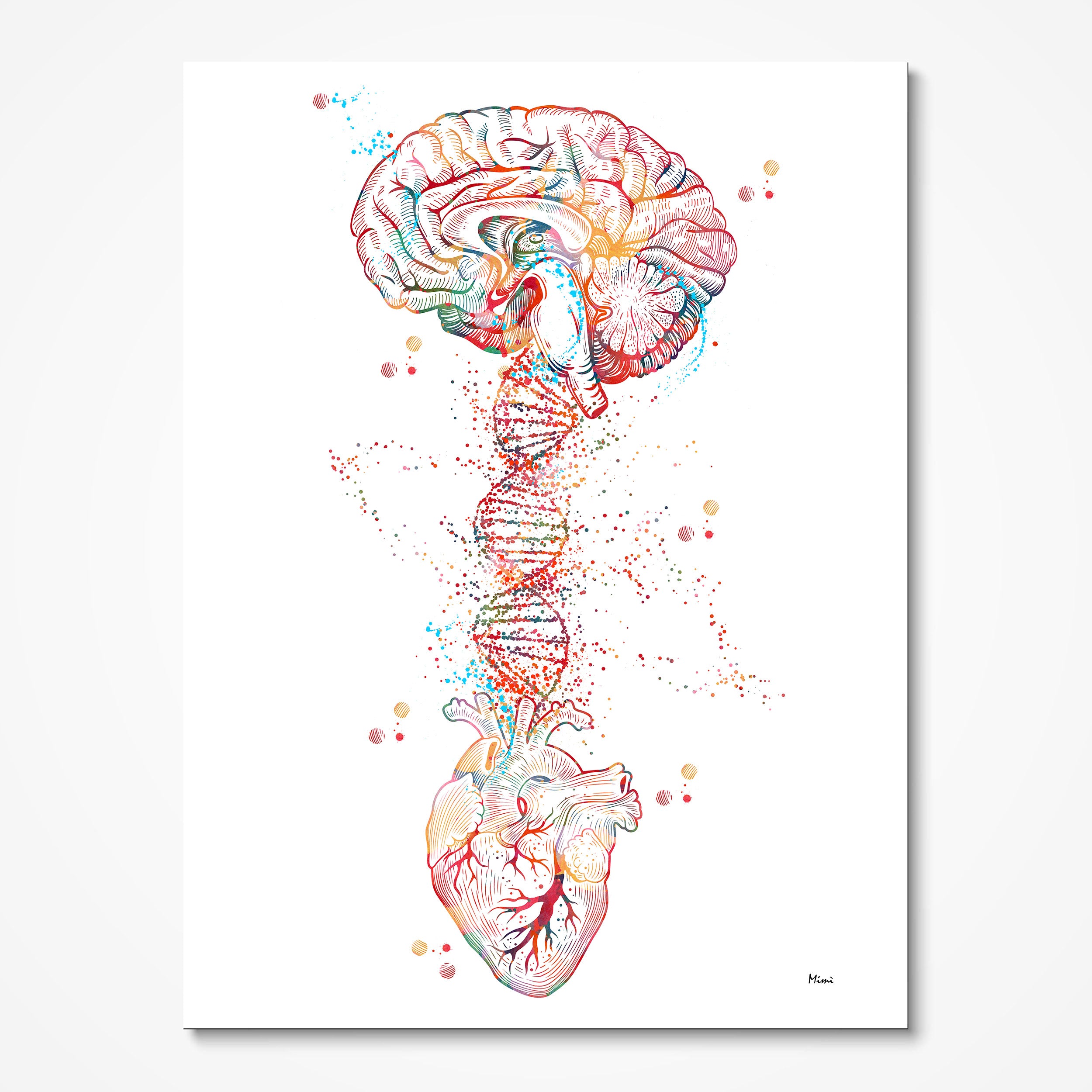 Brain Heart DNA Print Product Image nr. 1