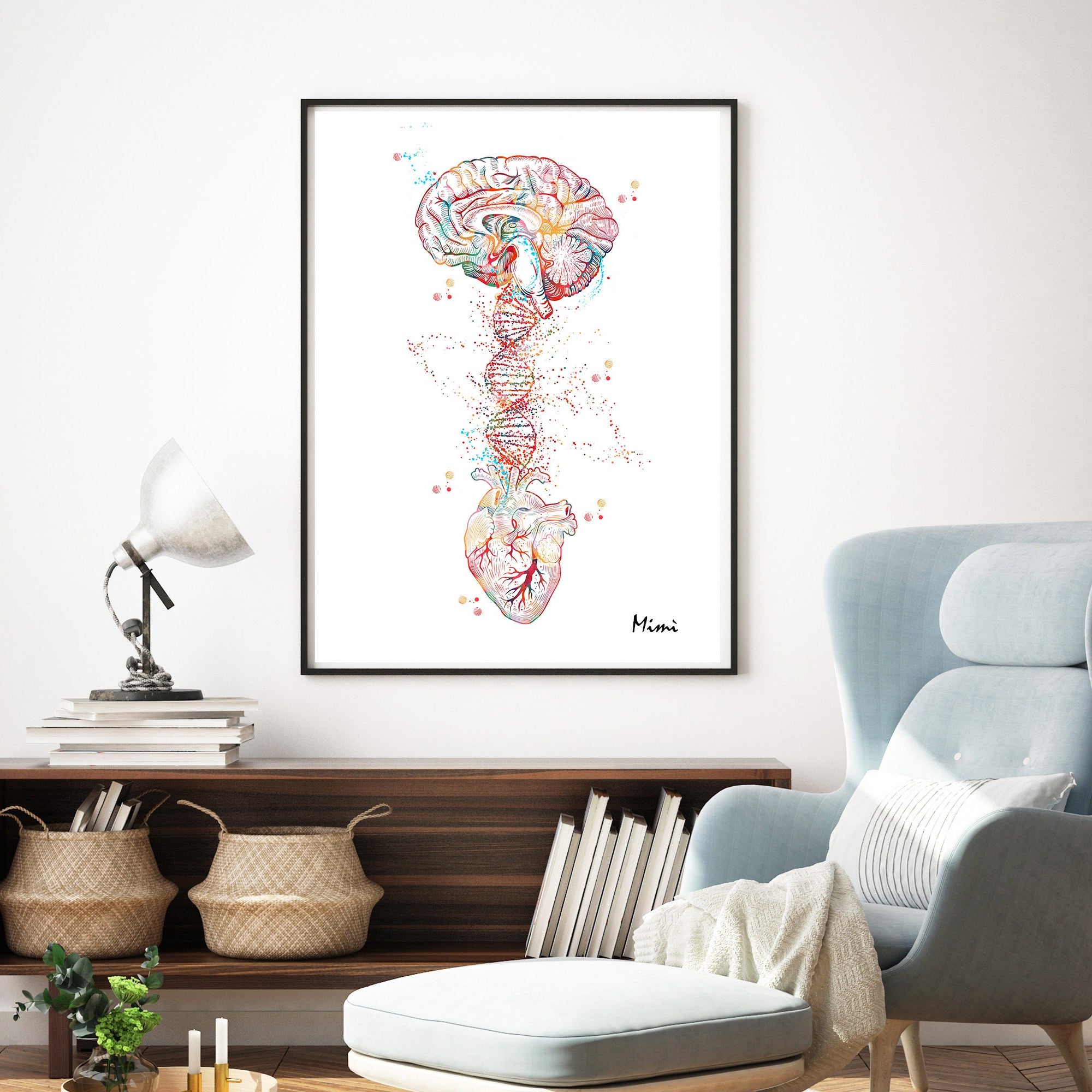 Brain Heart DNA Print Product Image nr. 5