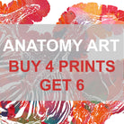 Buy 4 Prints Get 6 Anatomy Art Prints Set