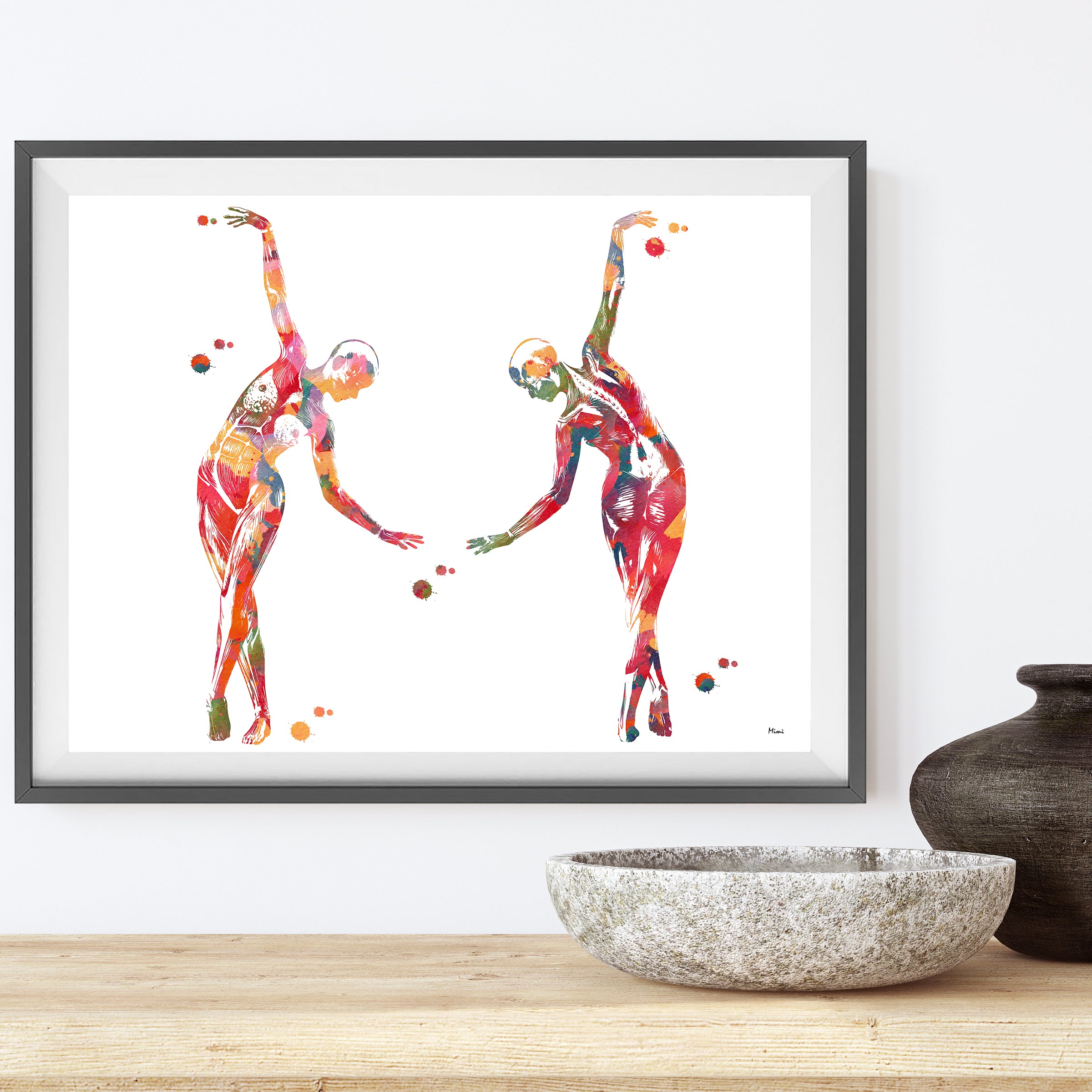 Dance & Anatomy Watercolor Print n.2 Web Image 2