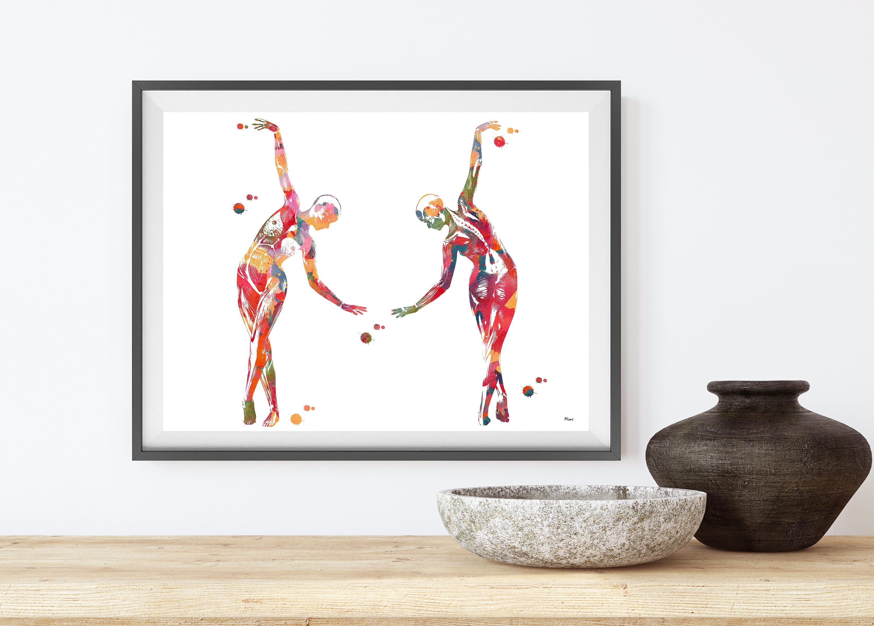 Dance & Anatomy Watercolor Print n.2 Web Image 2