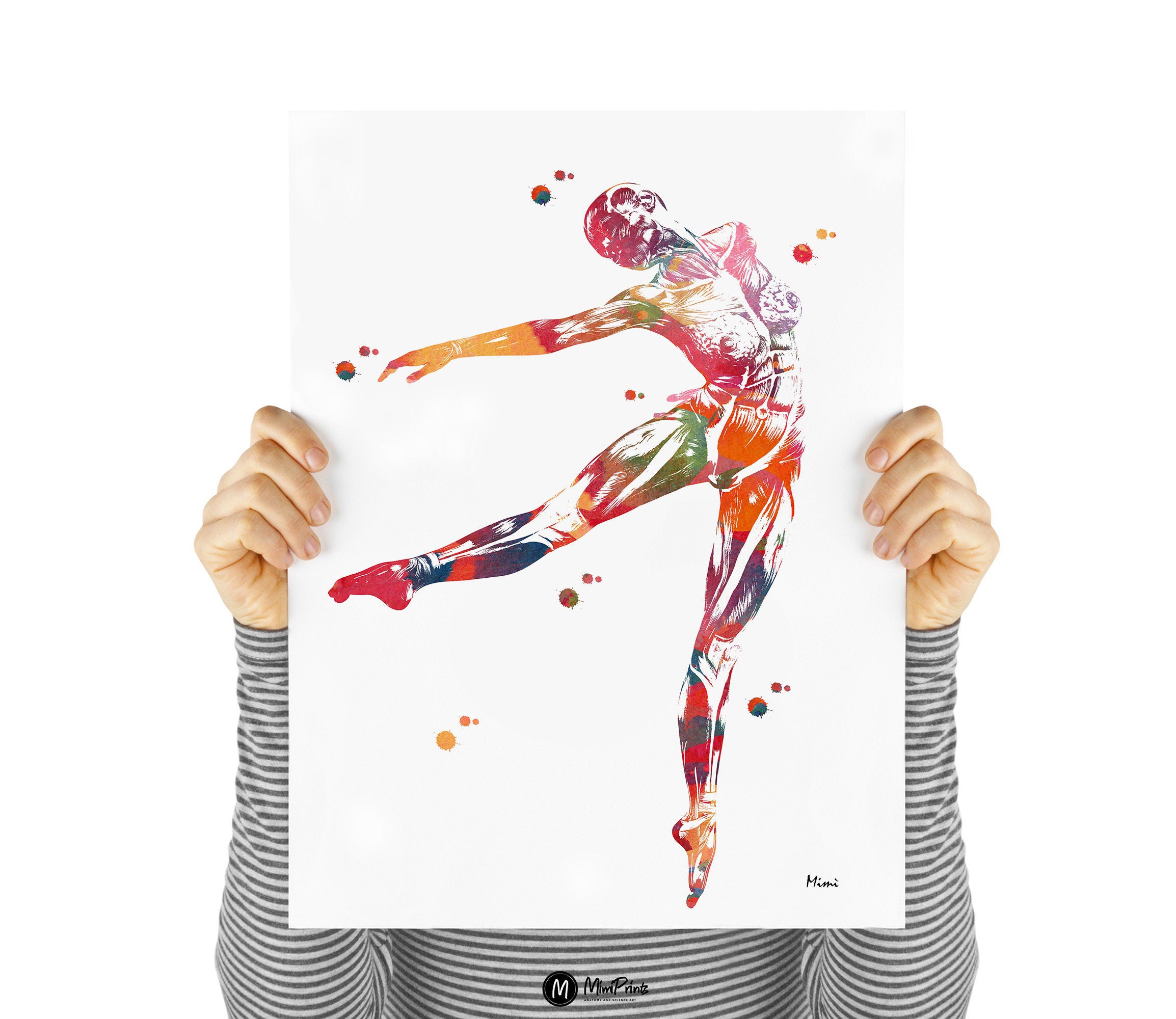 Dance Anatomy Prints Serie Watercolor Image 3