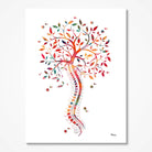 Human Spine Tree Of Life Watercolor Print Image 1