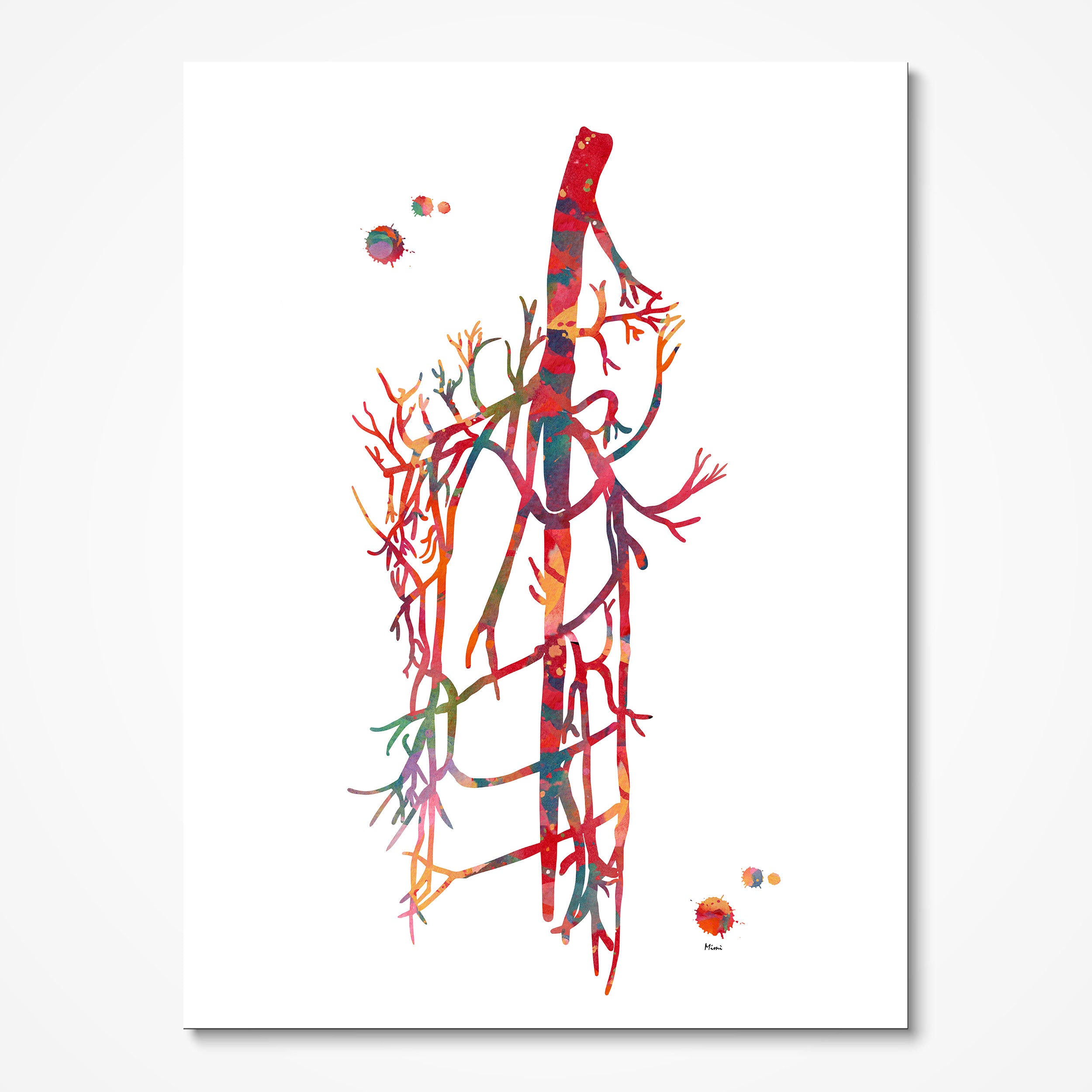 Saphenous Vein Watercolor Print Image 1