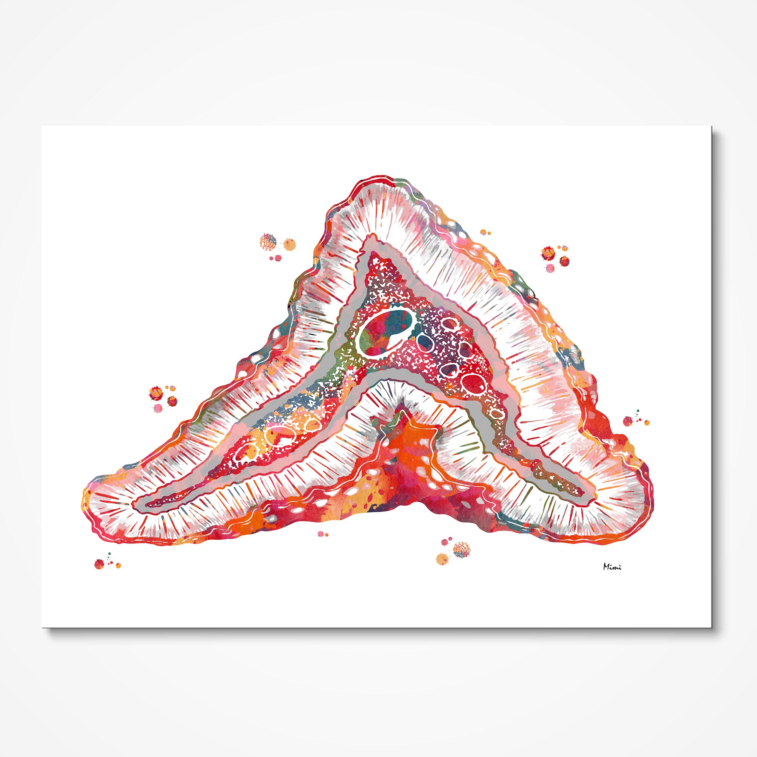 Adrenal Glands Anatomy watercolor art print for endocrinology clinic wall decor
