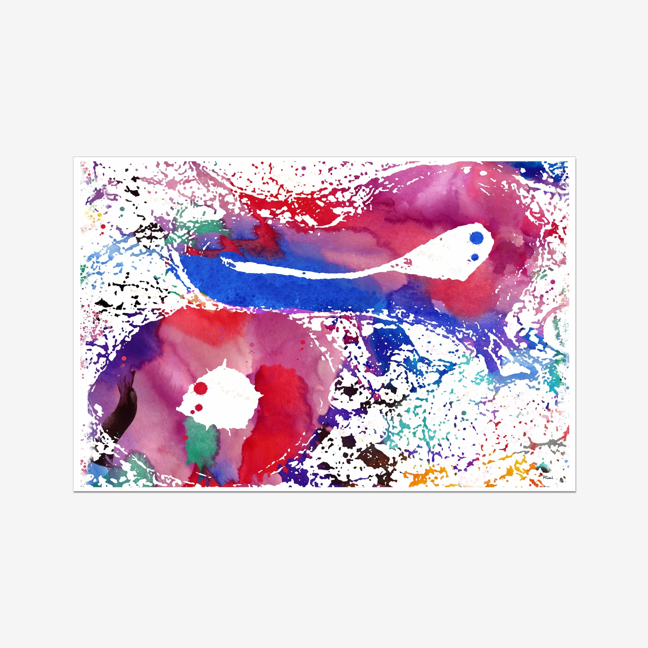 Artery and vein cross-section watercolor art print for angiology clinic wall decor