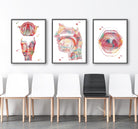 Respiratory System 3 Prints Set Larynx, Air Pathway, Mouth Anatomy Image 1