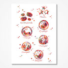 Cells Anatomy watercolor art print for hematology lab wall decor