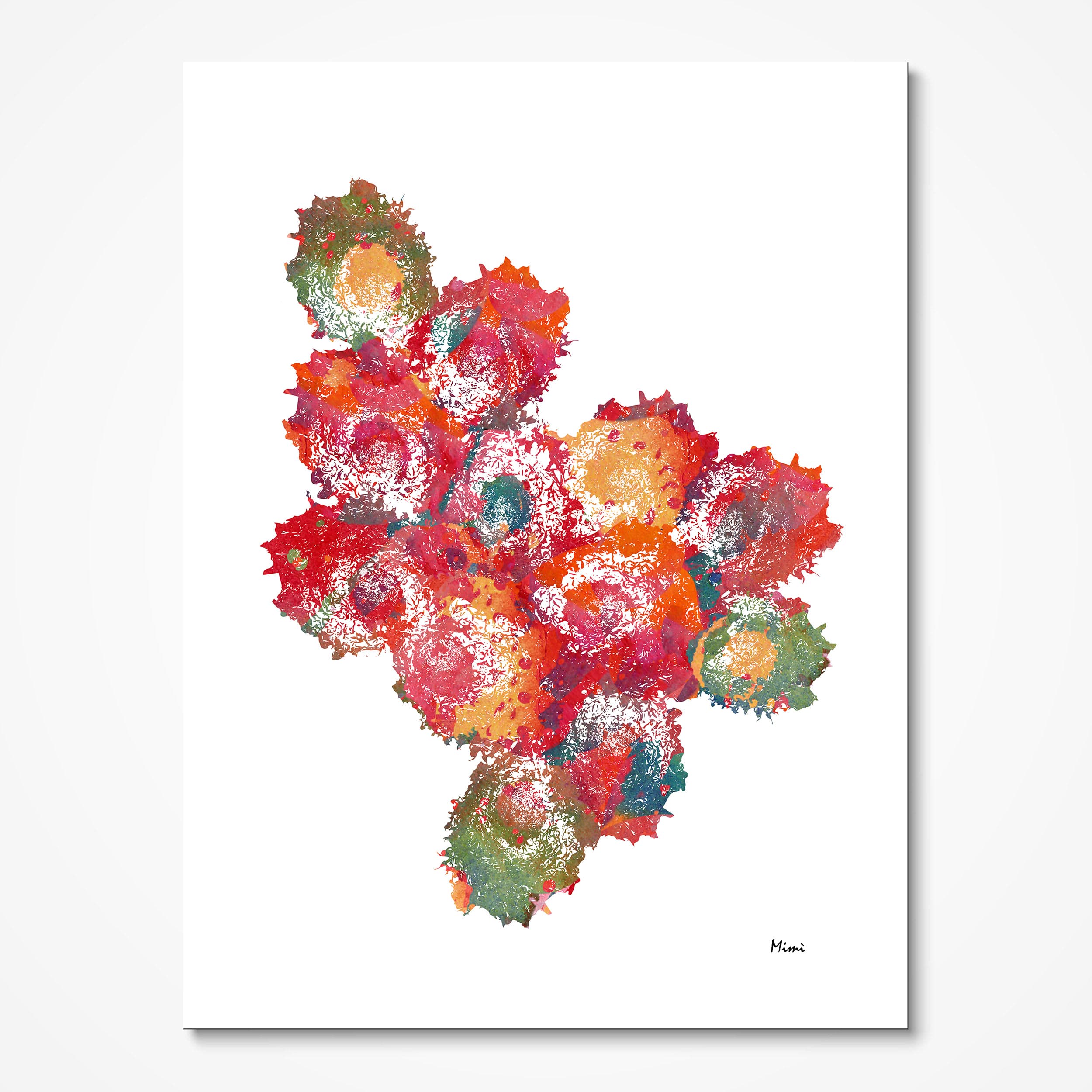 Bone Tissue Histology watercolor art print for orthopedic clinic wall decor