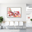 Framed brachial plexus watercolor print in a clinic waiting room