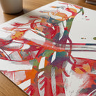 Close-up of brachial plexus watercolor print showing paper texture and grain