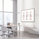 brain pyramidal cells watercolor print hanging in a neurology clinic