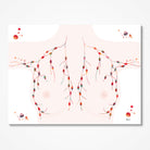 Breast Lymph Nodes watercolor art print for oncology clinic wall decor