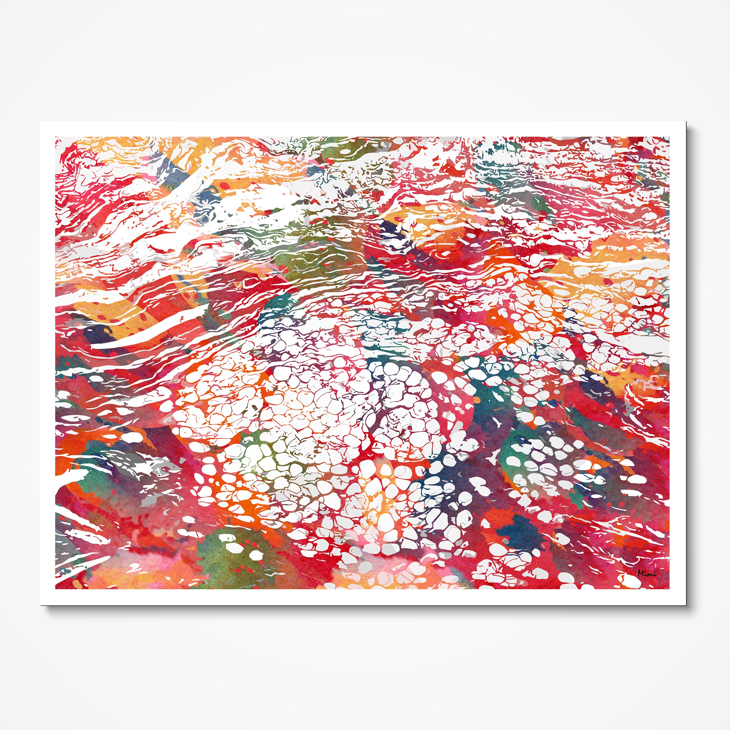 Breast Tissue Histology watercolor art print for OB-GYN clinic wall decor