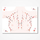 breast lymph nodes watercolor print image 1