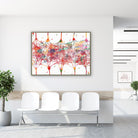 Framed cortical neurons neocortex watercolor print in a clinic waiting room