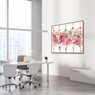 Framed cortical neurons neocortex watercolor print in a neurology clinic