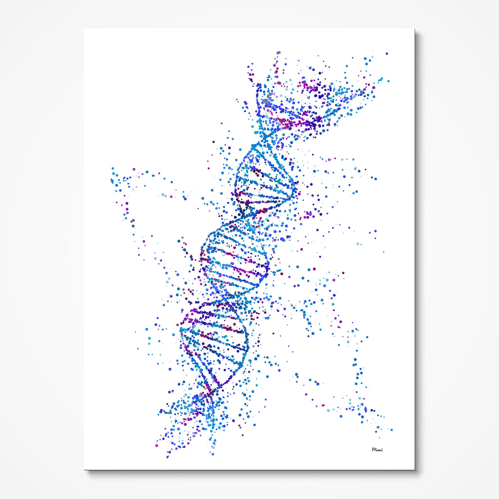 Dna Helix Watercolor image 1