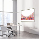 Framed fovea of the eye watercolor print in an ophthalmology clinic