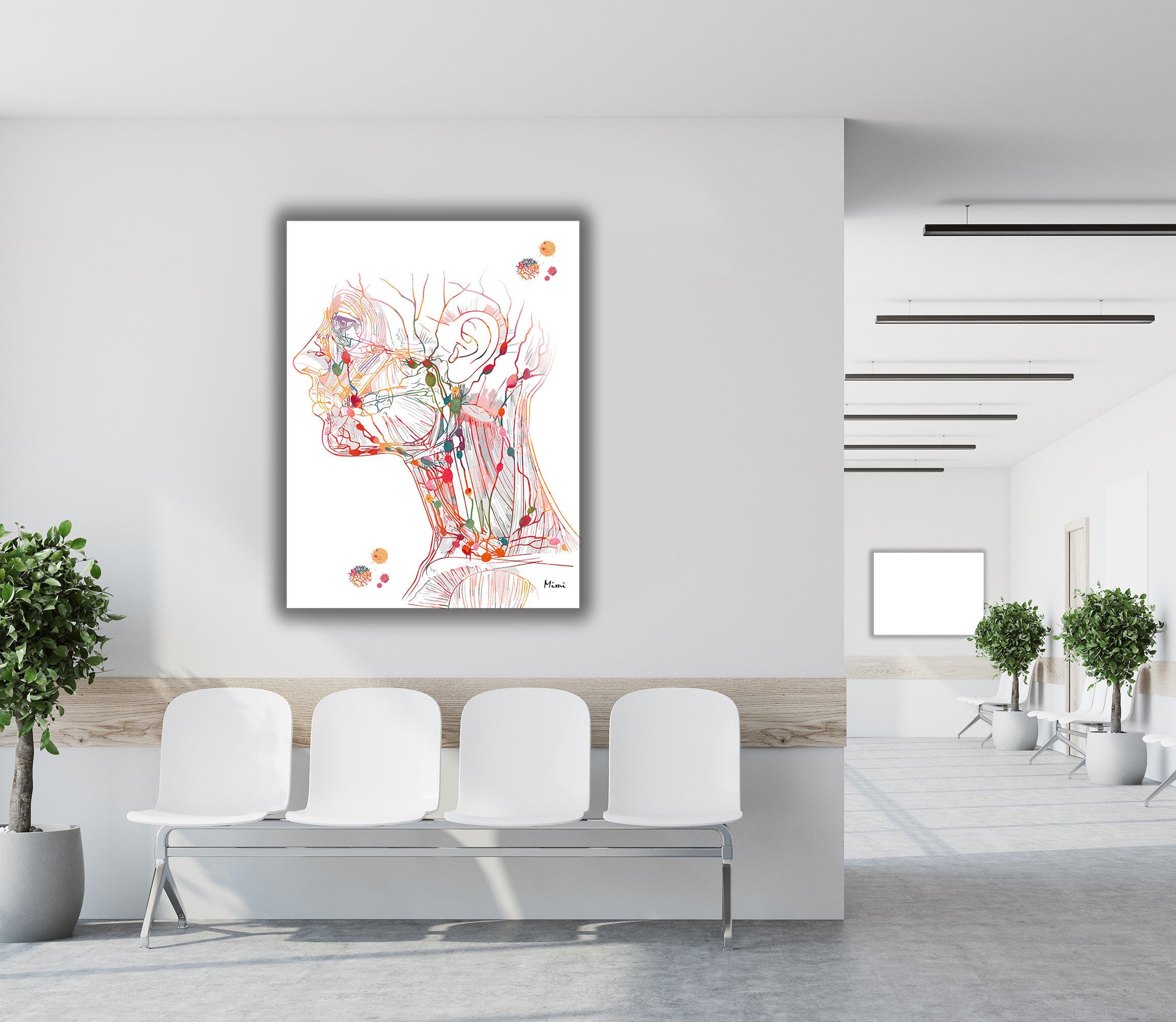 Head Lymph Nodes Anatomy Print Image 2