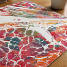 Close-up of heart ventricle and endocardium watercolor print showing paper texture and grain