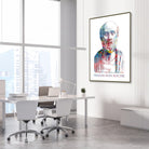 Framed hippocratic oath watercolor print in a medical office