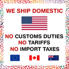 We ship domestic. Advertisement with American flag, EU, Canadian, and Australian flags, and text about shipping domestic orders.