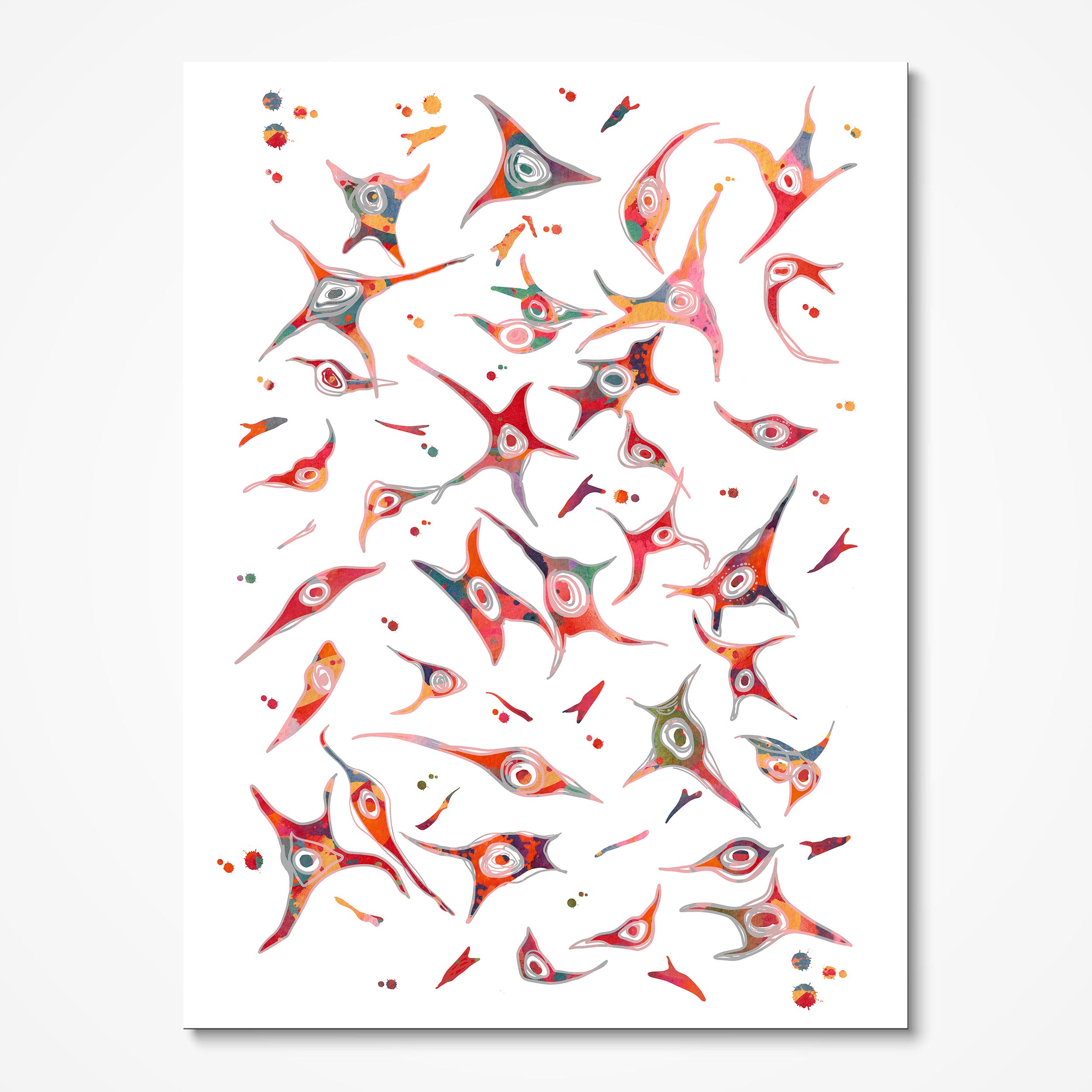 listing image n. 1 of the stem cells watercolor print